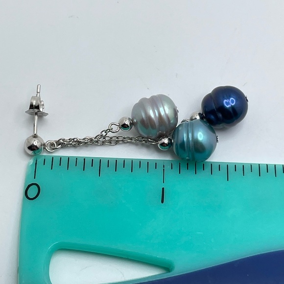 Genuine Pearl & Sterling Earrings ! - Picture 6 of 6